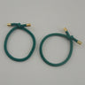 10PCS 5mm Knotted Twilled Elastic Hair Bands Golden Ends Hair Ties for fashion girls elasticity ponytail holders hair scrunches