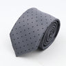 New Classic Strieped Dot Ties For Men Jacquard 7cm Polyester Narrow Tie Skinny Wedding Groom Business Necktie Suit Shirt Gift