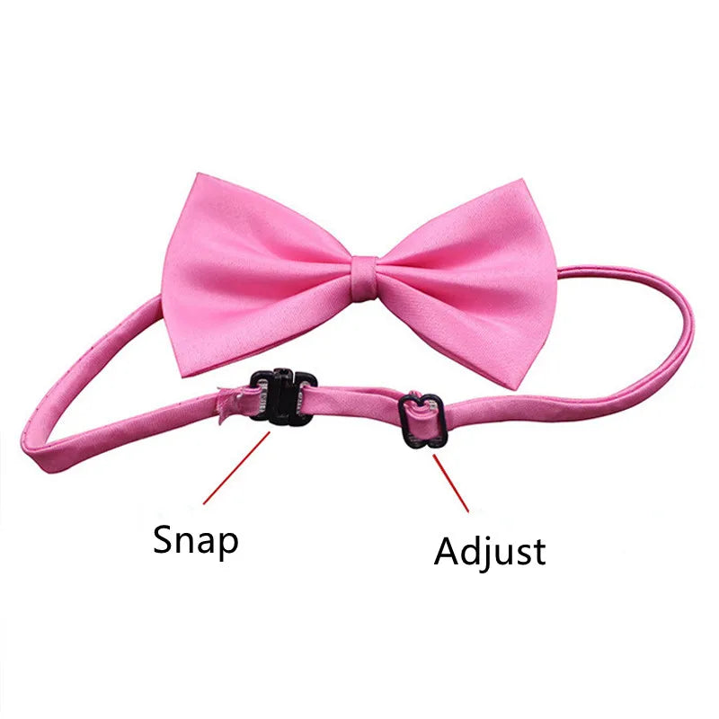 Black Neck Tiebow for Boys Girls Toddler Adjustable Solid Bow Tie Party  Wedding Children's Accessories Not Afraid of Creases