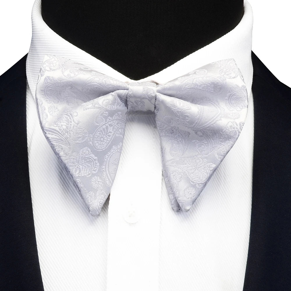 GUSLESON Fashion Paisley Bow Tie For Men Women Classic Big Bowtie For Party Wedding Bowknot Adult Mens Bowties Cravats Red Tie