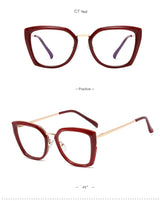 Blue Light Blocking Glasses Frame Women Fashion Eyewear Prescription UV400 Stylish Female Optical Spectacles Anti-Reflective