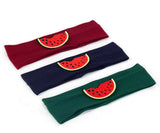 6 Months-3 Years Old Kids Headband Pure Color Cute Watermelon Pattern Soft Elastic Headwear Loose HeadWrap for Boys and Girls