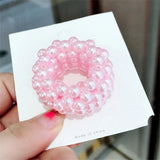 Pearls Beads Hair Ties Elastic Hair Bands For women Hair Rope Scrunchies Ponytail Holders Rubber Hair Accessories