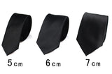 Black Neck Ties For Men Women Casual Suits Solid Tie Gravatas Skinny Mens Neckties For Business Wedding Slim Men Ties