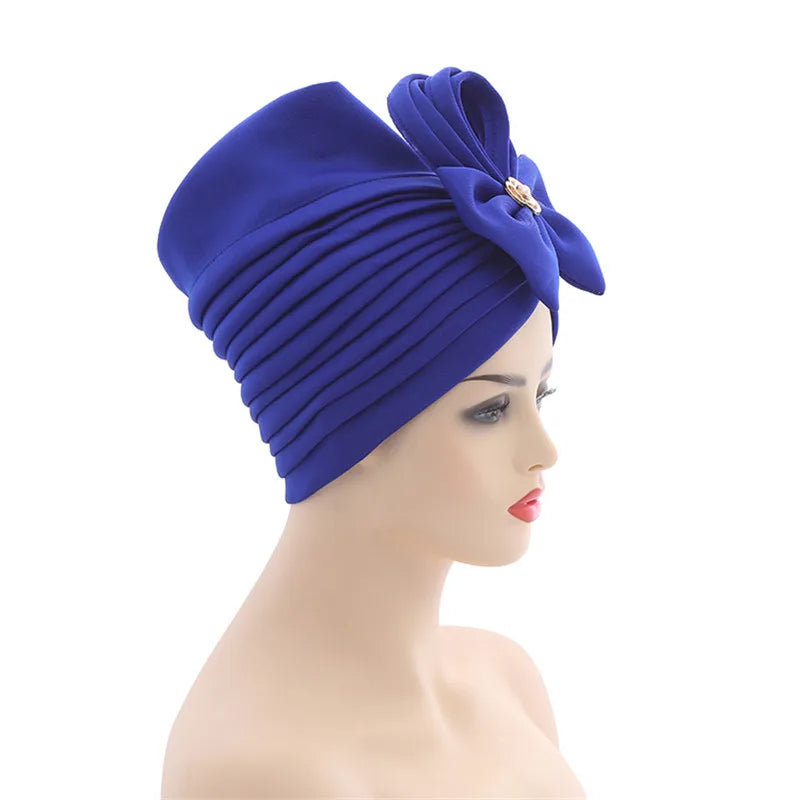 Handmade Nigerian Wedding Gele African Auto Gele Headtie Muslim Turban Cap Arab India Hat Female Head Wraps Turbante Mujer