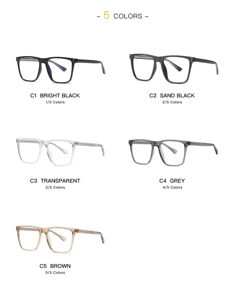 Blue Light Blocking Glasses Frame for Optical Prescription Eyeglasses Frame New Arrival Full Rim Plastic UV400 Anti-scratch