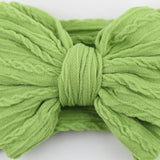 Solid Cable Bow Baby Headband for Child Nylon Layers Headwear Kids Elastic Turban Headwraps Newborn Boys Girls Hair Accessories