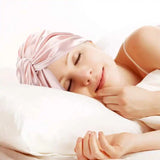 100 Mulberry Silk Turban Bonnets For Women Twisted Sleeping Night Cap 19 Momme Pure Silk Hair Wrap Cap For Curly Ladies Headwrap