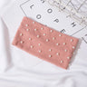 Bow Women's Headbands Pearls Head Bands Knitted Turban Bandana Autumn Winter Elastic Hairband Warm Hair Accessories Headdress