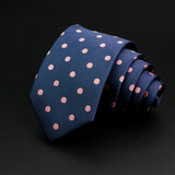 New Men's Tie Classic Stripe 7cm Jacquard Red Blue Green Necktie Daily Wear Cravat Wedding Party Dress Accessories Gift For Man