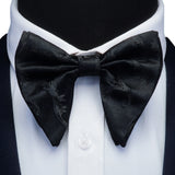 Ricnais Fashion Silk Pasley Floral Big Bowtie Yellow Red Jacquard Bow Tie For Men Business Wedding Party Ties Gigt Accessories