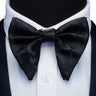 Ricnais Fashion Silk Pasley Floral Big Bowtie Yellow Red Jacquard Bow Tie For Men Business Wedding Party Ties Gigt Accessories