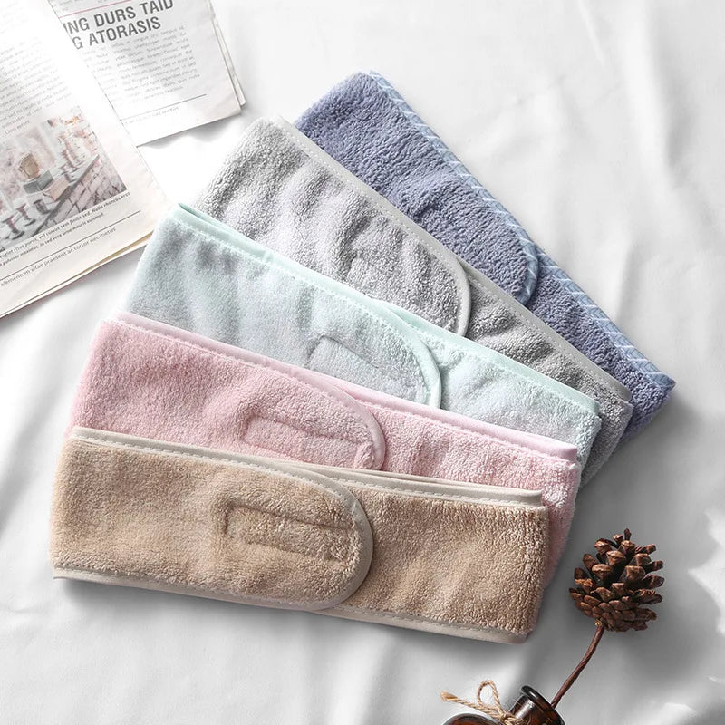 2021 Head Turban Soft Makeup Wrap Headbands Cosmetic Fabric Towel Spa Bath Shower Wash Face Elastic Facial HeadBand For Women