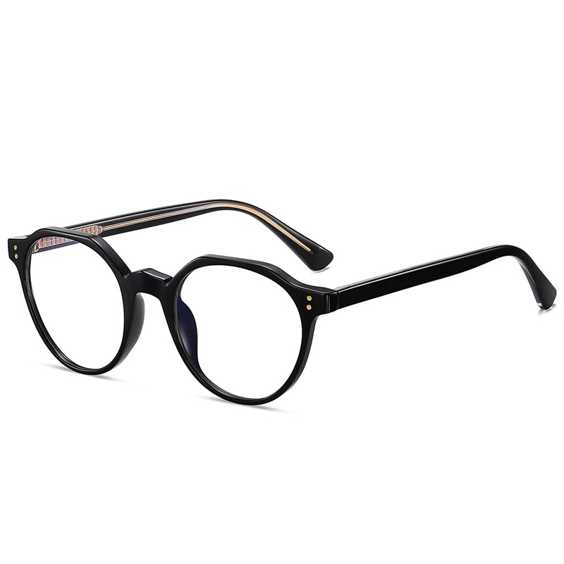 2022 Trending Blue Light Blocking Men's Retro Glasses TR90 Anti Radiation Eyeglasses Women Round Transparent Fashion Eyewear
