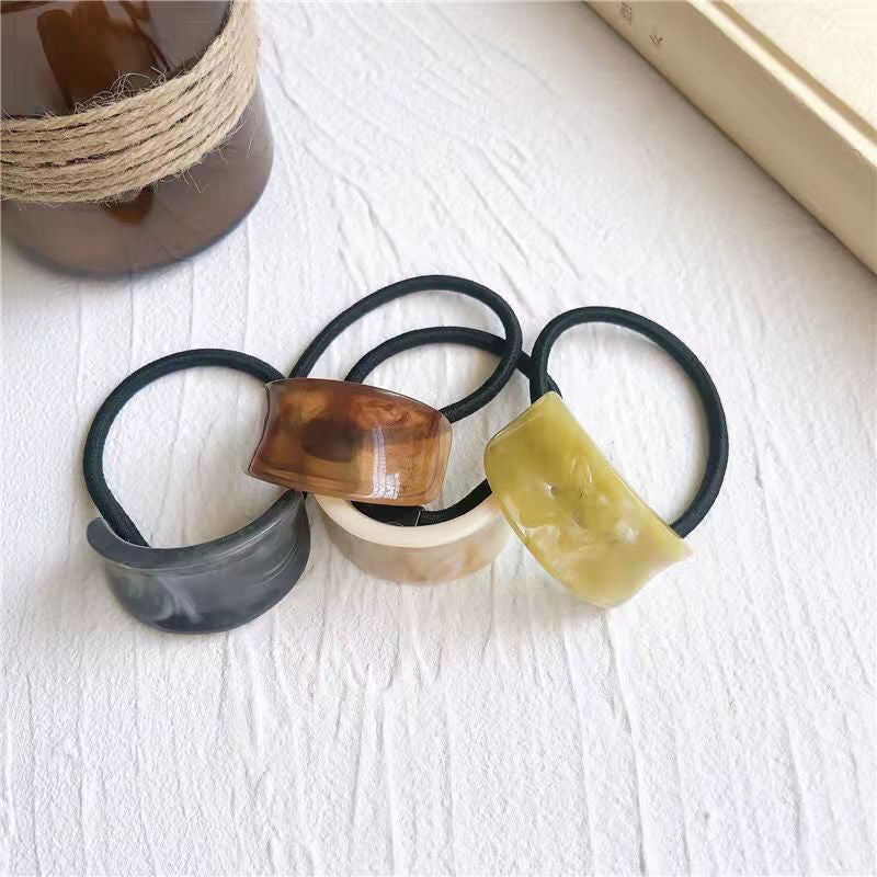 Fashion Elastic Hair Band Women Hair Ties Elegant Acetate Hair Rubber Band Hair Ties Girls Hair Accessories Elastic Hair Band