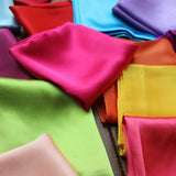 60cm Spring New Monochrome Solid Color Women's Occupatio Fashion Decoration Small Square Scarf Silk Scarf Head Scarf Small Scarf