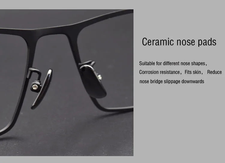 Pure Titanium Glasses Frame Men Titanium Alloy Prescription Eyeglasses Silver Super Light Spectacles Optical Glasses Frame