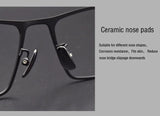 Pure Titanium Glasses Frame Men Titanium Alloy Prescription Eyeglasses Silver Super Light Spectacles Optical Glasses Frame
