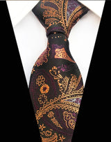 New Design Paisley Plaid Jacquard Woven Silk Mens Ties Neck Tie 8cm Striped Ties for Men Business Suit Business Wedding Party