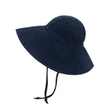 Big Brim Baby Sun Hat Summer Spring Kids Bucket Hat for Girls Boys Cotton Linen Children Cap Beach Travel Kids Hats Caps 2M-4Y