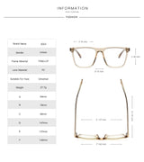 Blue Light Blocking Glasses Frame for Optical Prescription Eyeglasses Frame New Arrival Full Rim Plastic UV400 Anti-scratch