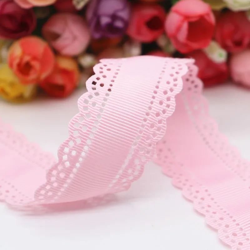 5 Yards/lot 30mm Grosgrain Ribbons For Cake Hollow Flowers Cloth Tape Lace Diy Handmade Hair Accessories Ribbons 15070458