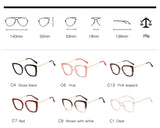 Blue Light Blocking Glasses Frame Women Fashion Eyewear Prescription UV400 Stylish Female Optical Spectacles Anti-Reflective