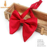 Men's Fashion Suits Bow Tie Women Classic Big Bowtie For Man Wedding Bowknot Adult Mens Bowties Cravats Uniform Solid Black Tie
