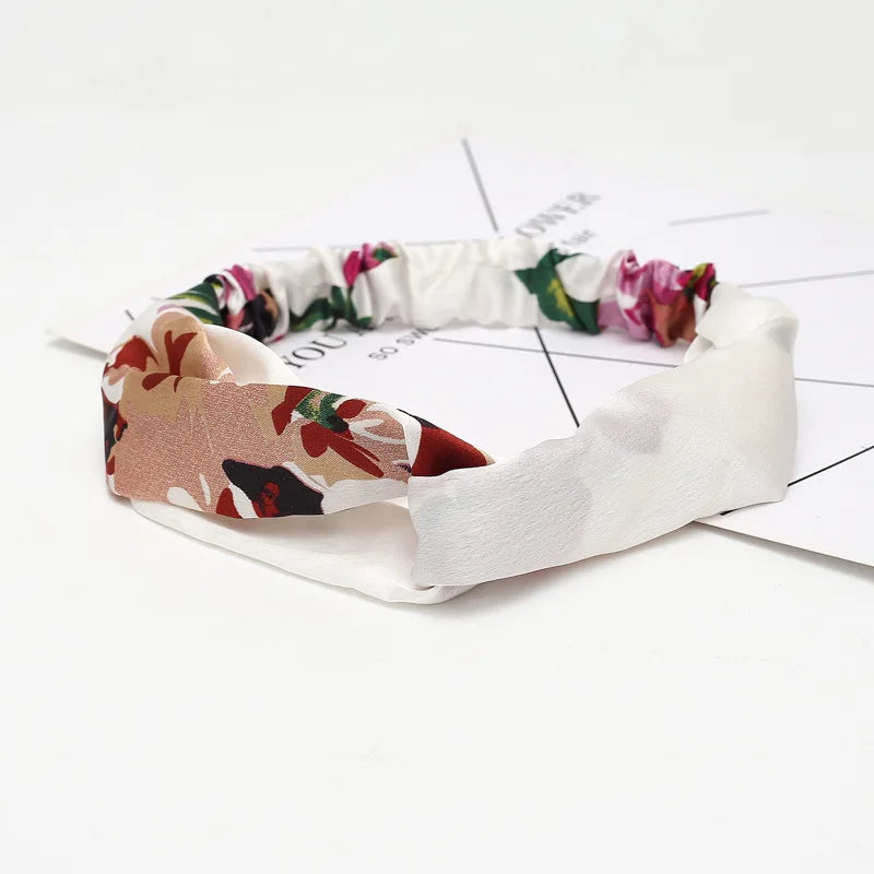 Women Headband New Fashion Hair Bands Bohemian Cross Elastic Hair Band For Ladies Black Purple Female Head band Hair Accessories