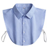 Mens Office Detachable Dickey Solid Color Button False Collar Lapel Half Shirt