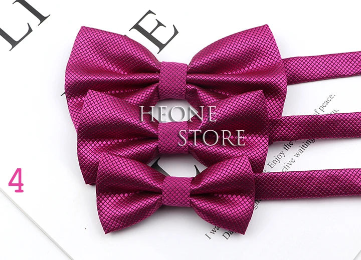 3 Sizes Parent-Child Bowtie Set Solid Color Lovely Kids Pet Family Butterfly Pink Champagne Blue Wine Red Cute bow tie Accessory