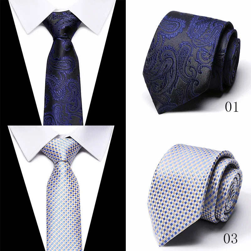 Brand Ties for Men Floral Cotton  Wedding Black Tie 7cm Gravatas Corbatas Fashion Casual Printed Tie Necktie Cravate