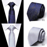 48Colors Classic 7.5cm Tie for Men Silk Tie Luxury Striped Slim Ties for Men Suit Cravat Wedding Party  Gravatas