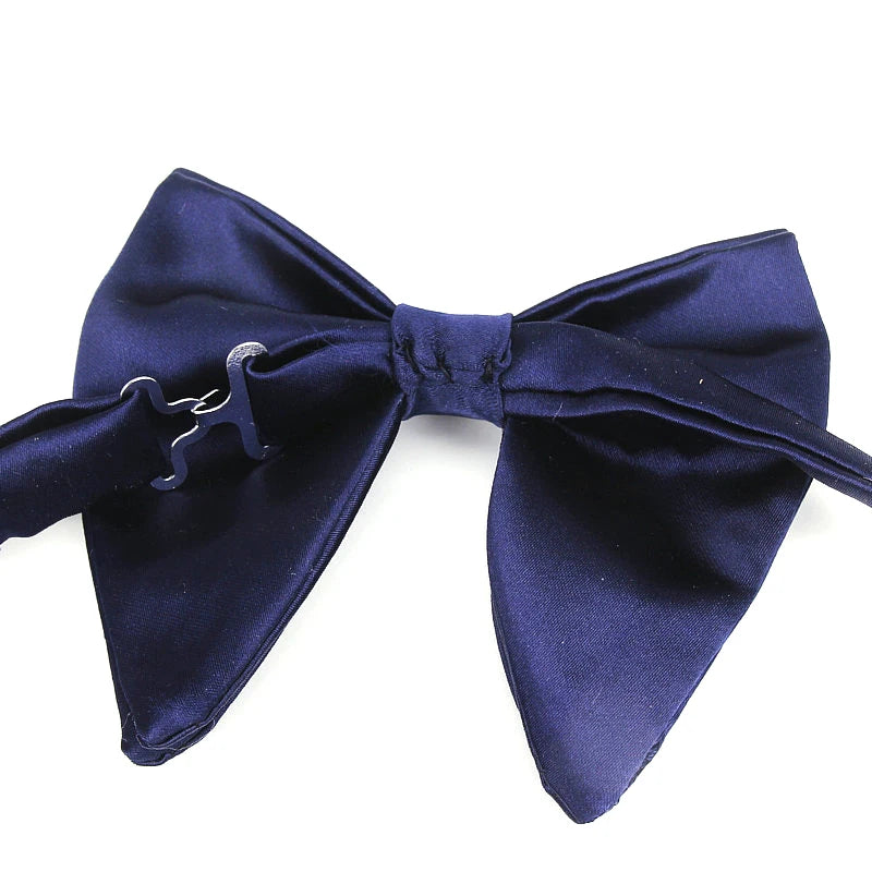 Men's Fashion Suits Bow Tie Women Classic Big Bowtie For Man Wedding Bowknot Adult Mens Bowties Cravats Uniform Solid Black Tie