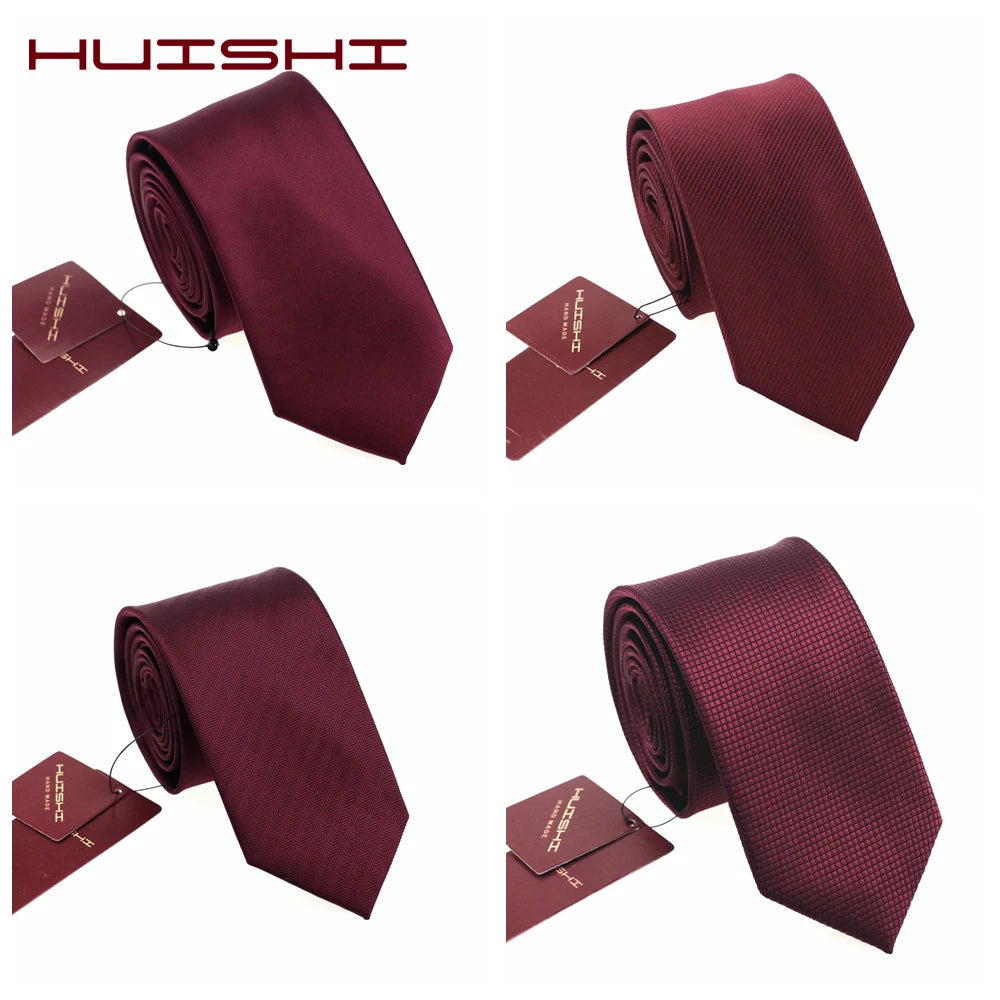 Unisex Shirt Waterproof Neck Tie Scarves Accessories Men Wine Red Suit Tie Sale Colorful Marriage Gift Popular Necktie Men