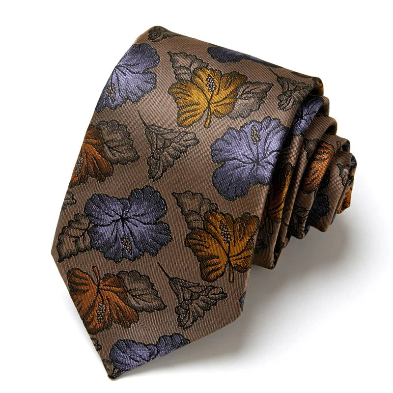 Brand Ties for Men Floral Cotton  Wedding Black Tie 7cm Gravatas Corbatas Fashion Casual Printed Tie Necktie Cravate