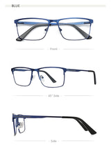 ZENOTTIC Men Titanium Alloy Optical Glasses Frame Fashion Male Square Eyewear Ultralight Metal Non-Prescription Eyeglasses