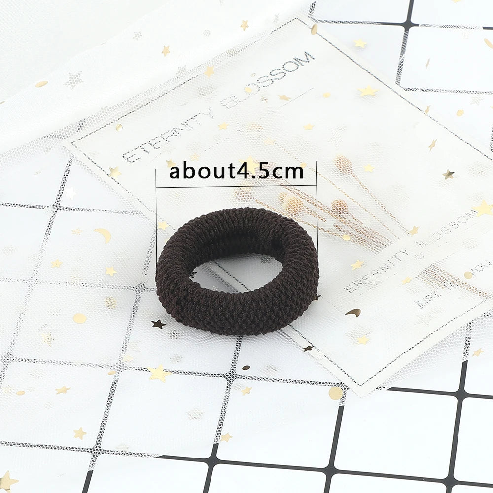 6Pcs/Lot Solid Color Basic Rubber Bands Simple High Elastic Hairband Girls Headwear Headband Fashion Women Gum Hair Accessories