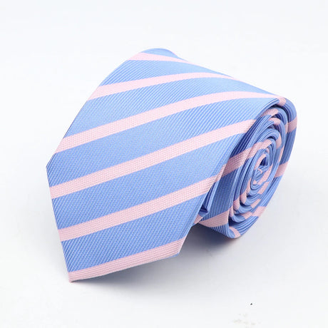 New Classic Strieped Dot Ties For Men Jacquard 7cm Polyester Narrow Tie Skinny Wedding Groom Business Necktie Suit Shirt Gift