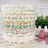 5 Yards 15mm Cotton Ribbon Handmade Flower Pattern Printed Cotton Ribbons For Christmas Wedding Decoration DIY Sewing Fabric