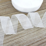 (50 yards/roll) 12/15/20/25/40/50mm Organza ribbons wholesale white gift wrapping decoration Christmas ribbons