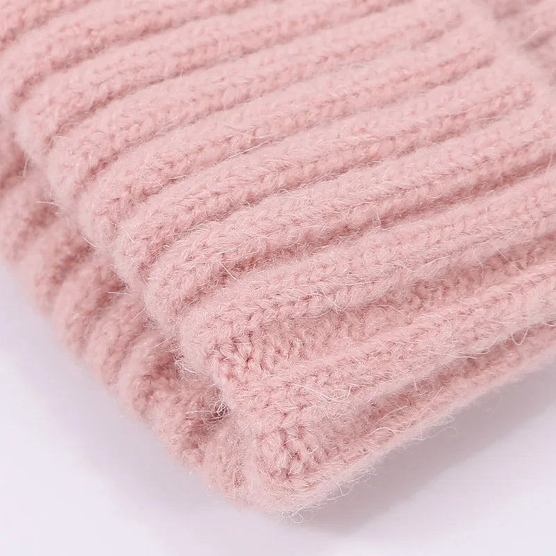 Beanies Cap Children Hat Pure Colour Skullies for Knitting Autumn Winter Warm Solid Color Girl High Quality Outdoor Fashion