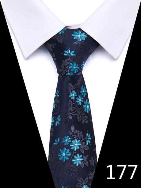 New Style Fashion Men's Tie 7.5 cm Blue Necktie Green & Orange Gravatas For Men Paisley Floral Fit Wedding Workplace