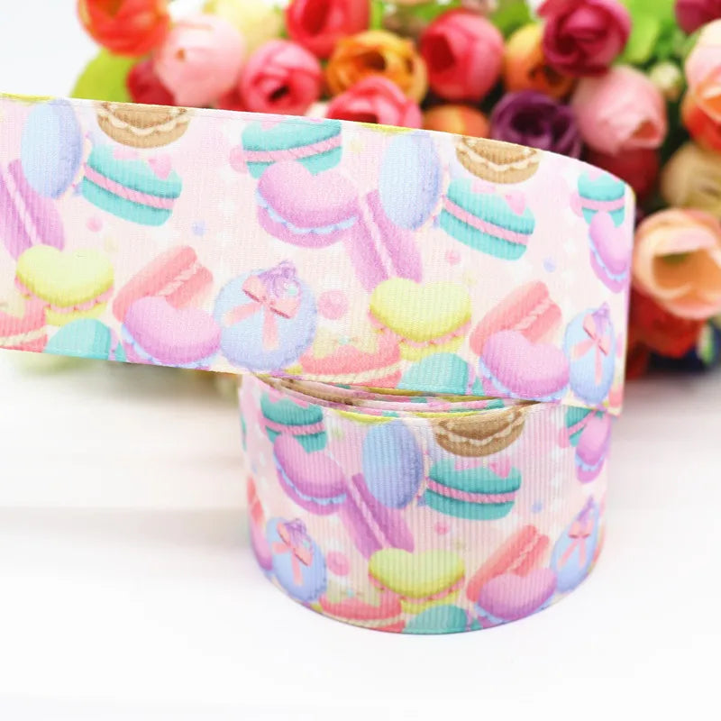 10 Yards 1.5'' (38MM) Cake,Rainbow Printed Grosgrain Ribbons For Hair Bows DIY Handmade Materials Y19082302