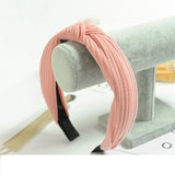 Women Elegant Top Knot Headband Print Dot Hairbands Girls Striped Plaid Flower Hair Hoop Fashion Hair Accessories FG0320