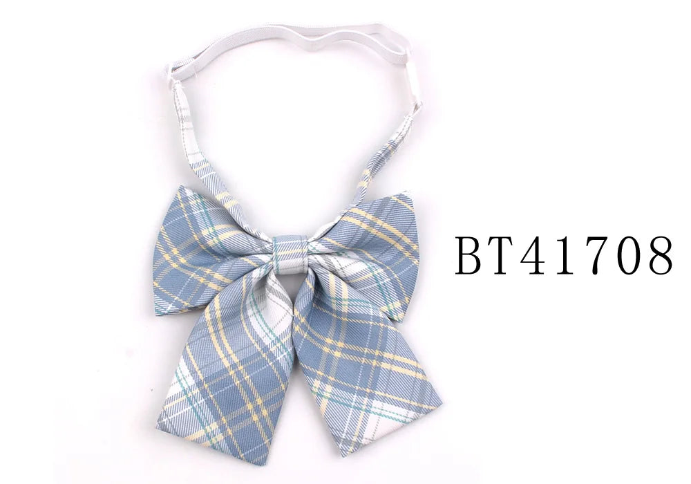 Feminine Plaid Bowtie Casual Bow tie For Women Uniform Collar Butterf Bowknot Adult Check Bow Ties Cravats Girls Bowties