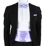 New Fashion Mens Cummerbund Bow Tie Brooch Set Black Red Blue   Waist Seal For Formal Tuxedo Business Suit Dinner Accessories