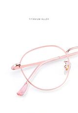 YIMARUILI New Titanium Alloy Wide-Rim Glasses Frame Men Round Retro Myopia Optical Prescription Eyeglasses Frame Women 80047
