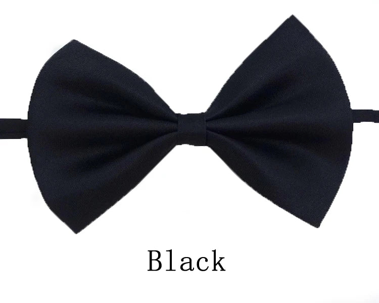 Black Neck Tiebow for Boys Girls Toddler Adjustable Solid Bow Tie Party  Wedding Children's Accessories Not Afraid of Creases