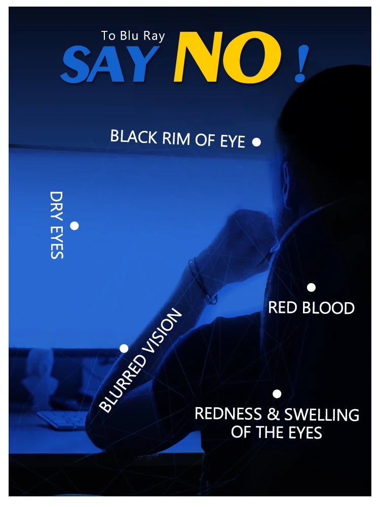Men's Blue Light Blocking Glasses for Computer Eyeglasses Blaulicht Gaming Protection Blue Ray Goggles Anti Radiation Antiglare